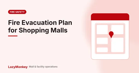 Shopping mall fire evacuation plan cover