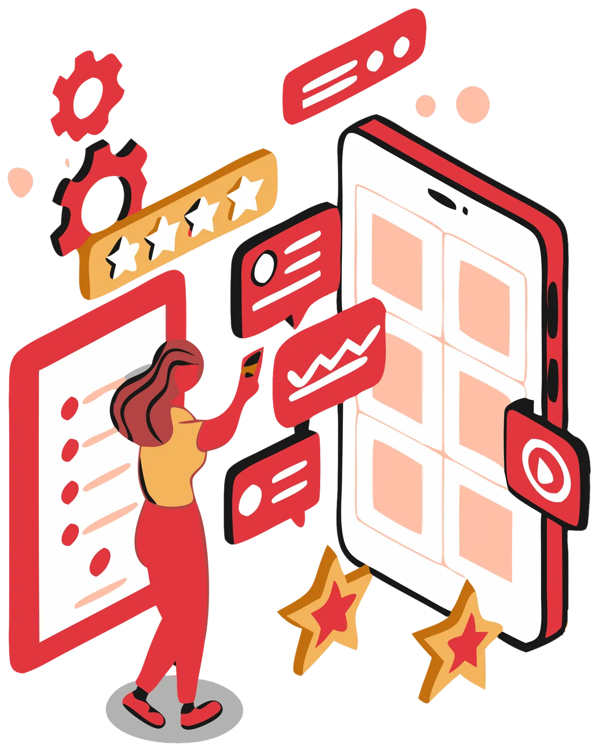 Citizen rating municipal services on a mobile feedback app
