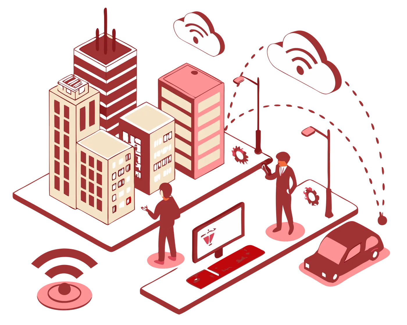 Officials tracking live citizen feedback across a connected smart city