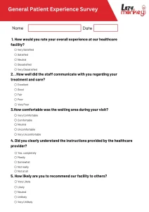 Patient Feedback Examples