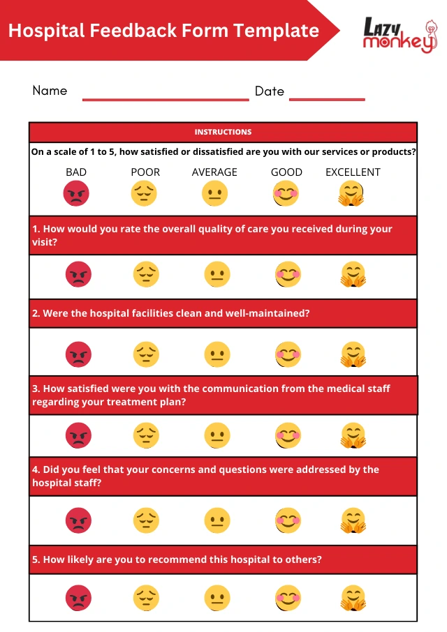 Hospital Feedback Form 