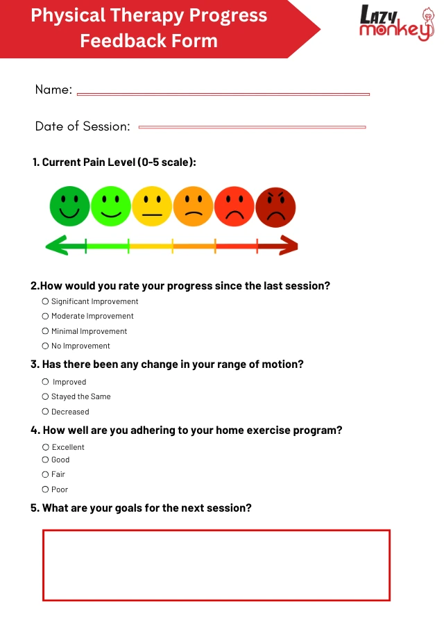 Physical Therapy Feedback Form