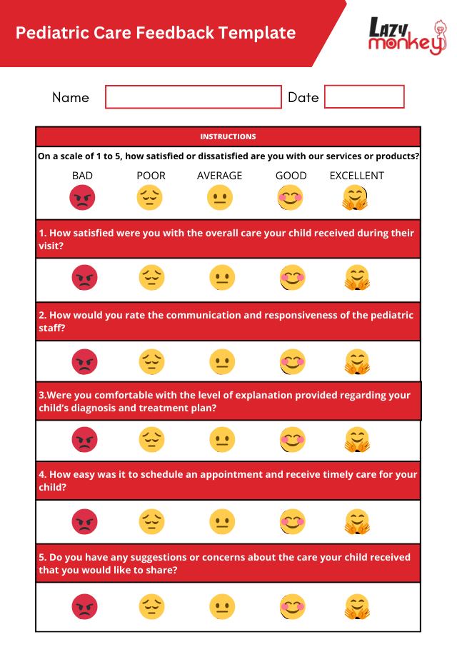 Pediatric Care Feedback Form