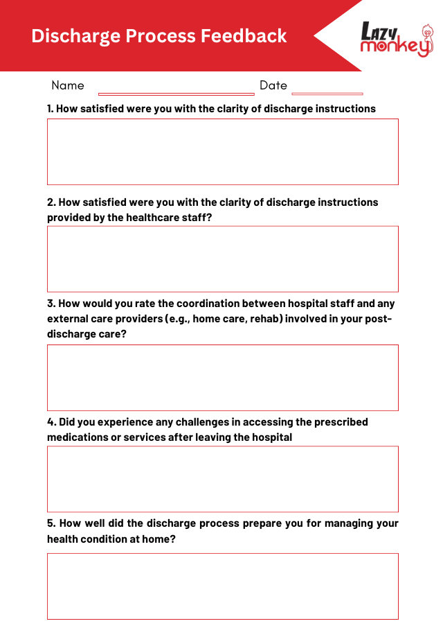 Discharge Process Feedback Form