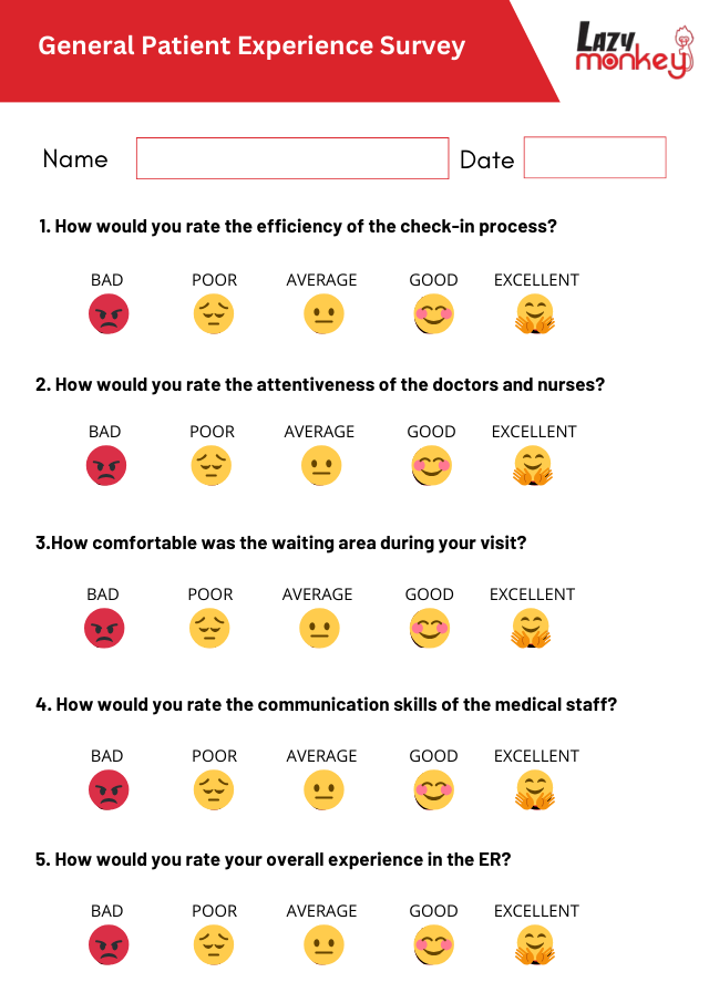 Emergency Room Feedback Form