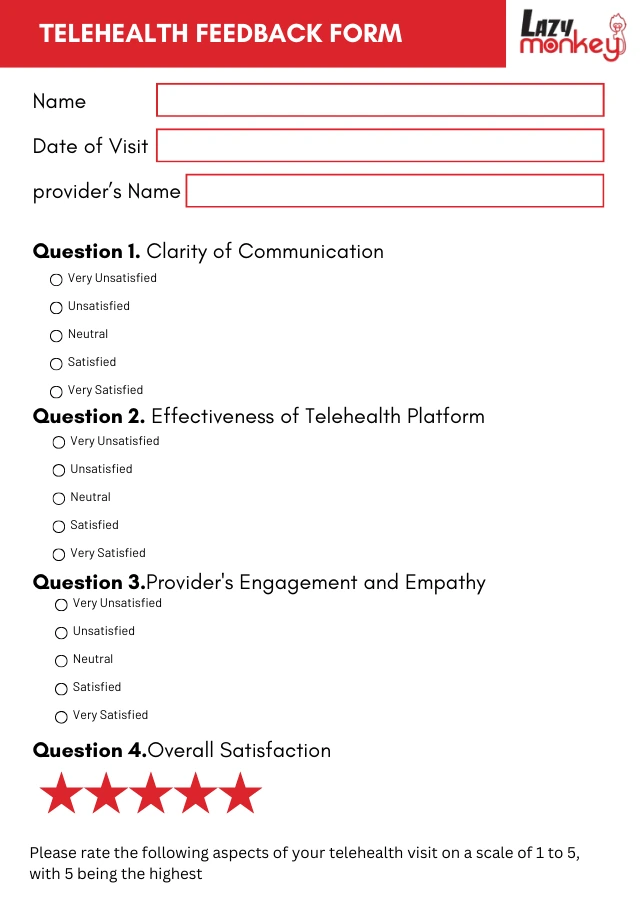 Telehealth Feedback Form