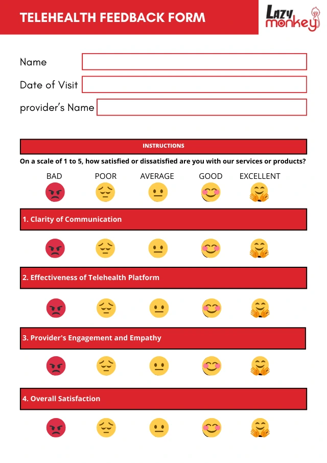 Telehealth Feedback Form