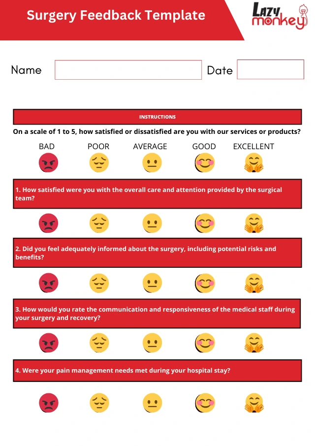 Surgery Feedback Form