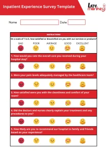 Inpatient Experience Survey Template