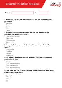 outpatient feedback template