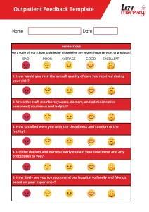 outpatient feedback template