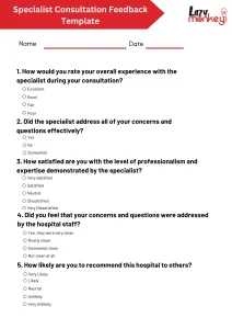 specialist consulting feedback template