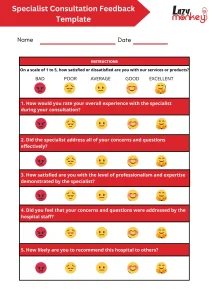 specialist consulting feedback template