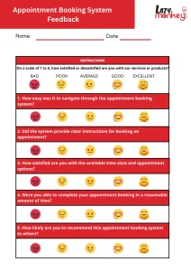 Appointment booking system feedback template