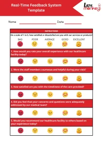 Real-time feedback system template