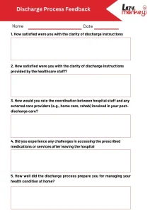 Discharge Process Feedback Template