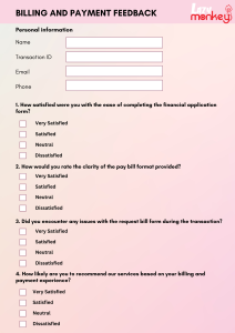 Billing And Payment Feedback Form