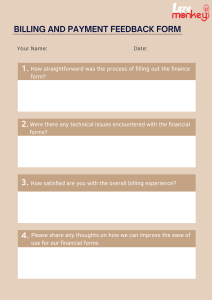 Billing And Payment Feedback Form